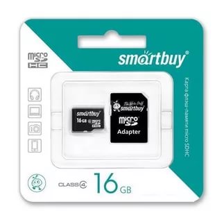 фото Карта памяти MicroSDHC 16GB Class 10 Smart Buy + SD адаптер магазина Альфатехник являющийся официальным дистрибьютором в России 