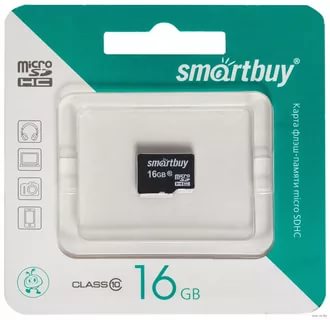 фото Карта памяти MicroSDHC 16GB Class 10 Smart Buy без адаптера магазина Альфатехник являющийся официальным дистрибьютором в России 